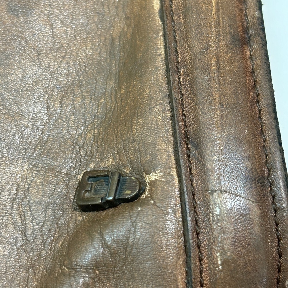 C&C Vintage Leather Briefcase attached brown - Picture 4 of 12